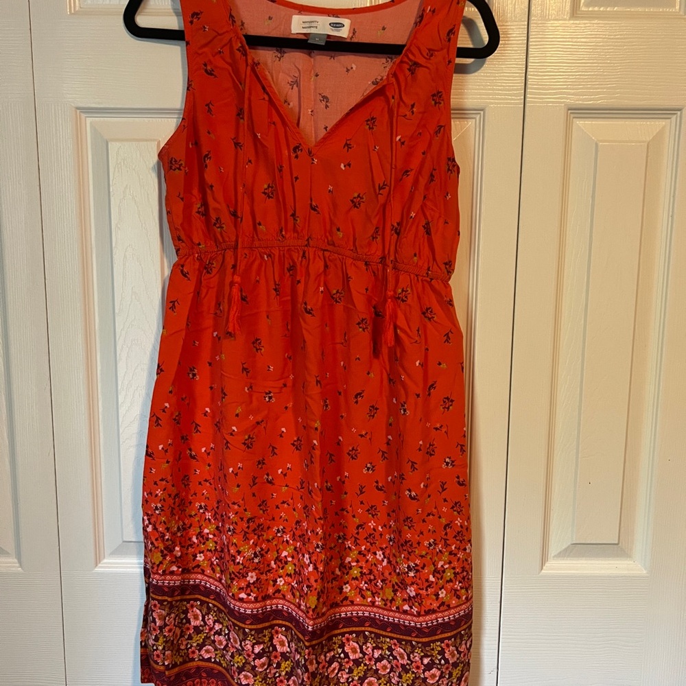 Old Navy Red Sleeveless V-Neck Sundress